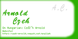 arnold czeh business card